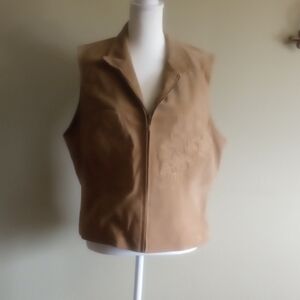 Coldwater Creek Leather Vest size L